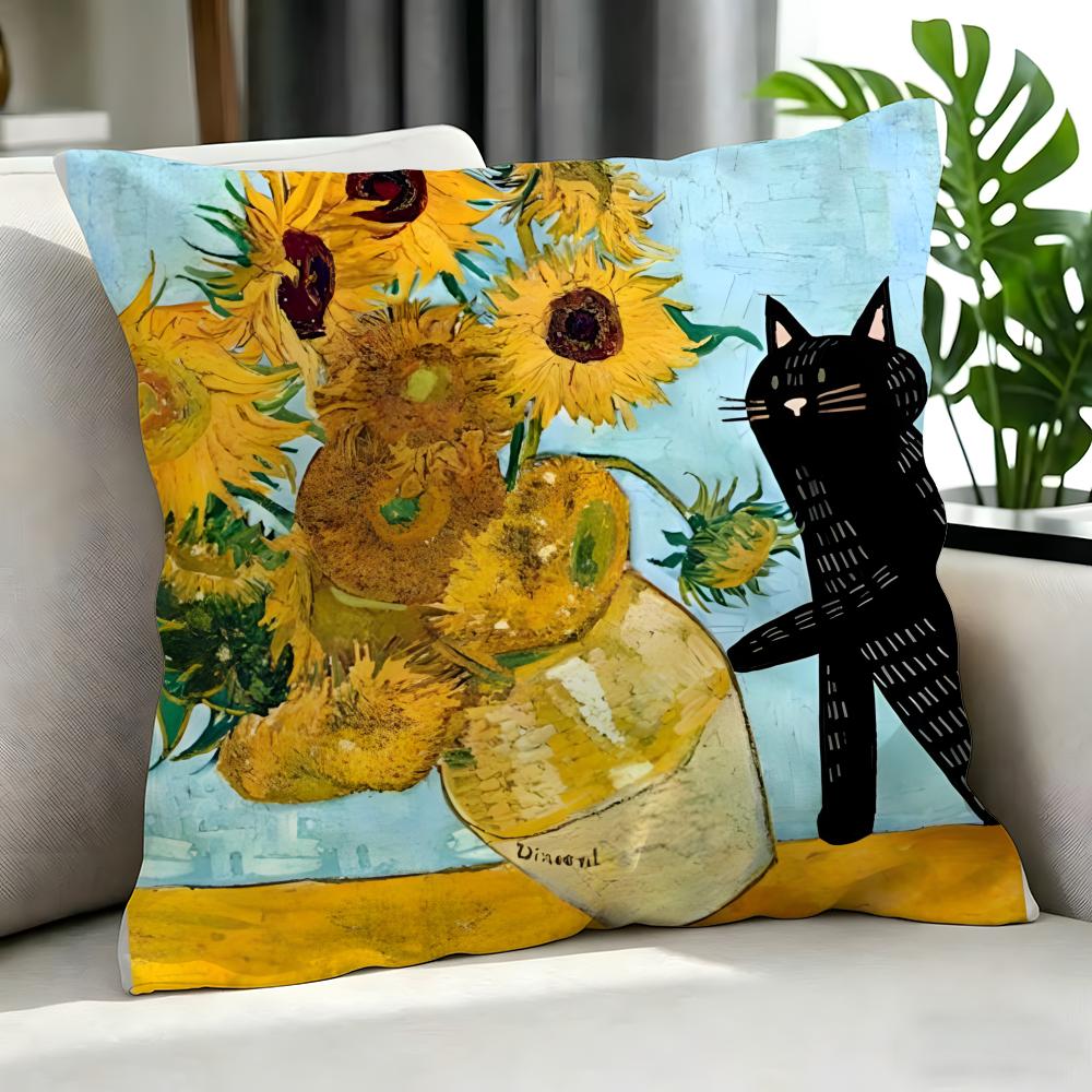 artist Vincent van Gogh Cushion Cover Cushion Cover Set Pcs x x x Pillowcase Decorative Sofa Home Decor