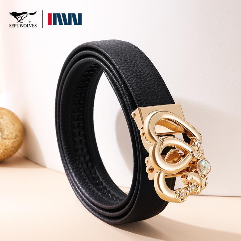 Belt Women S Pin Buckle Belt First Layer Cowhide Belt Gift Versatile Belt Gift 100cm
