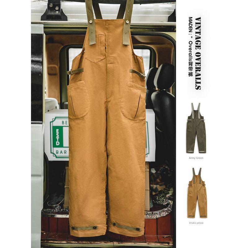 Madden Retro Casual Jumpsuit Suspender Pants Parka