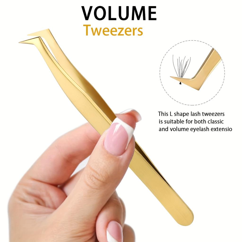 Eyelash Extension Tweezers Makeup Stainless Steel Eyelash 3D Accurate Clip Makeup Tools Nail Art Accessories