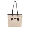 New Summer Fashion Large Capacity Tote Bag Niche Contrasting Color Splicing Casual Shoulder Bag Versatile Shopping Bag