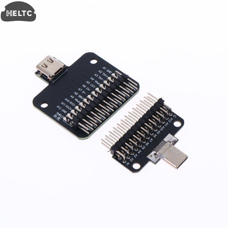 TYPE-C Male And Female Header Test Board Double-sided Positive And Negative Insertion Row Pin 24P Male To Female USB3.1 Adapter