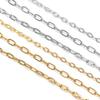 2 Meters Stainless Steel 2mm Width O Link Rolo Cable Chains for DIY Jewelry Making Bracelets Supplies Necklace Earrings Findings