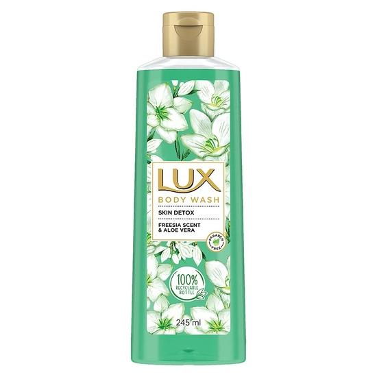 Gel Douche Lux, Parfum Freesia & Gel Douche Aloe Vera, Nettoyant pour la peau avec parfum longue durée, 245 ml & Gel Douche, Parfum Rose Française, 245 ml