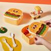 Microwaveable Student Lunch Boxes Separated Food Storage Container Hamburger Lunch Box  School