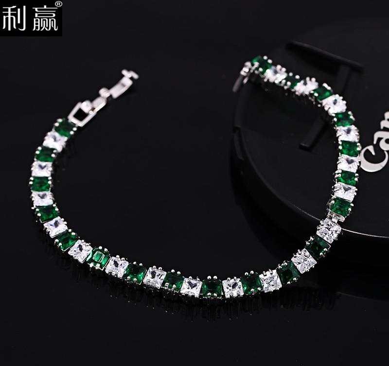 Jewelry Aaa Zircon Bracelet Electroplated 3-Layer Real Platinum, Women'S Hand Jewelry, Gift Jewelry