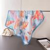 high-end feeling 70 small square cloth ocean print imitation silk scarf shawl neck scarf neck scarf scarf for women