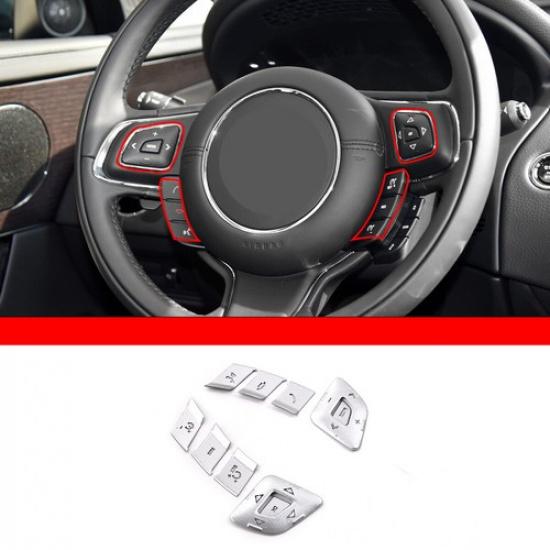 Alloy Steering Wheel Button Silver Trim For Range Rover Evoque/Jaguar XJ 10-19