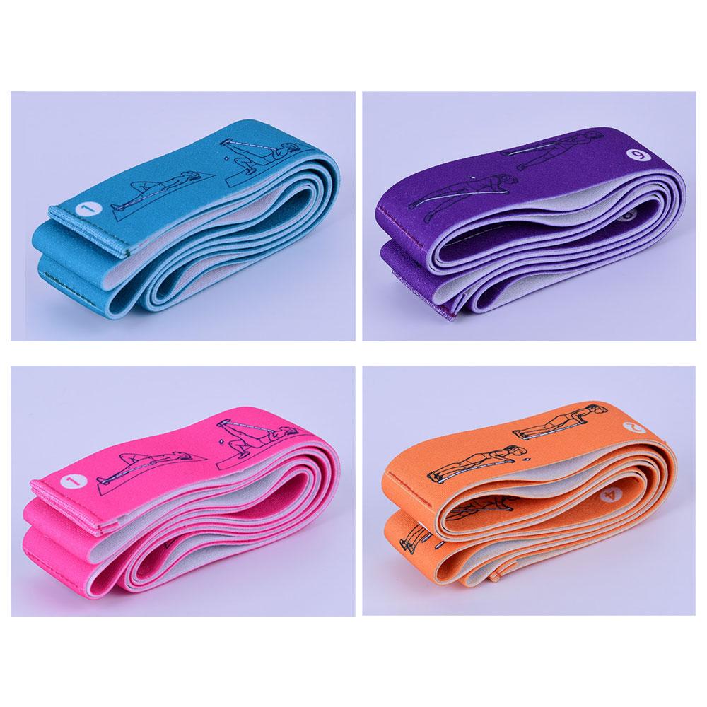 Yoga Pull Strap Belt Polyester Latex Elastic Latin Dance Stretching Band Loop Yoga Pilates GYM Fitness Exercise Resistance Bands