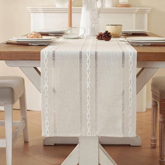 Table Runner American Country Style Hand-crocheted Cotton Table Runner Home Decor Dining Room Accessory