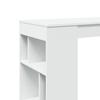Vidaxl Stolik Barowy Z Przegrodami, Biały, 102X50X103,5 Cm