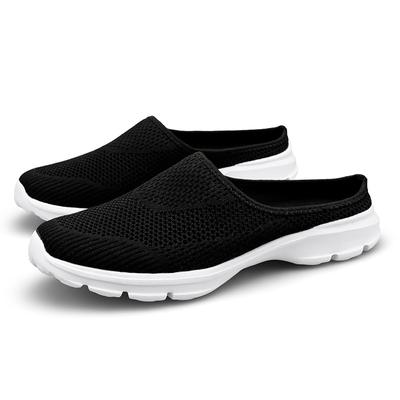 Women's and Men's Breathable Mesh Walking Sneakers Open Back Slip On Shoes Unisex Comfort Breathable Anti-Skid Lightweight Slippers
