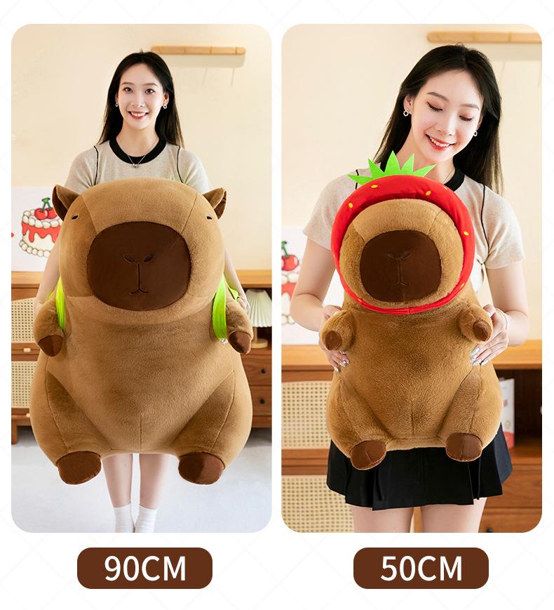 Capybara Plush Toy Doll - Cartoon Throw Pillow & Stuffed Animal Birthday Gift