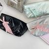 Fashion Large capacity Bowknot Pencil Case Cute Bow Zipper Lipstick Storage Bag Solid Color Students Stationery Pouch Students