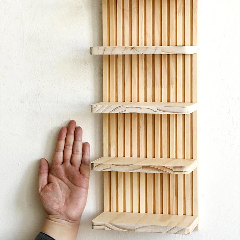 Bohemia Storage Rack Handmade Wood Multipurpose Wall Hanging Creative Crafts Ornaments Home Decoration