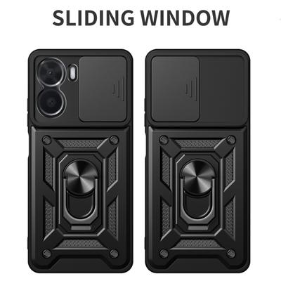 Pro Vivo Y16 4G Pouzdro Magnetický Držák Prsten Stojan Armor Pouzdra na Telefon Pro Vivo Y 16 VivoY16 V2204 Posuvný Kryt Objektivu Fotoaparátu
