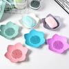 1Pcs Bathroom Soap Box Lotus Design Soap Holder Silicone Soap Box Drain Box Bathroom Accessories For Home Use