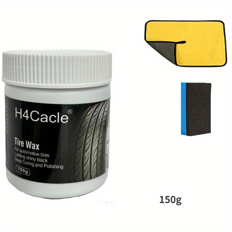 

H4Cacle Средство для ухода за глянцем автомобильных шин Автомобильный воск Паста для покрытия шин Полироль Блестящие шины Полироль для шин Автоуход Восстановление черноты Блеск 150g