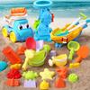 1Set Beach Toys Set Kids Sandbox Kit Summer Outdoor Play Sand Water Game Toy With Truck Watering Can Shovel Mold For Gift