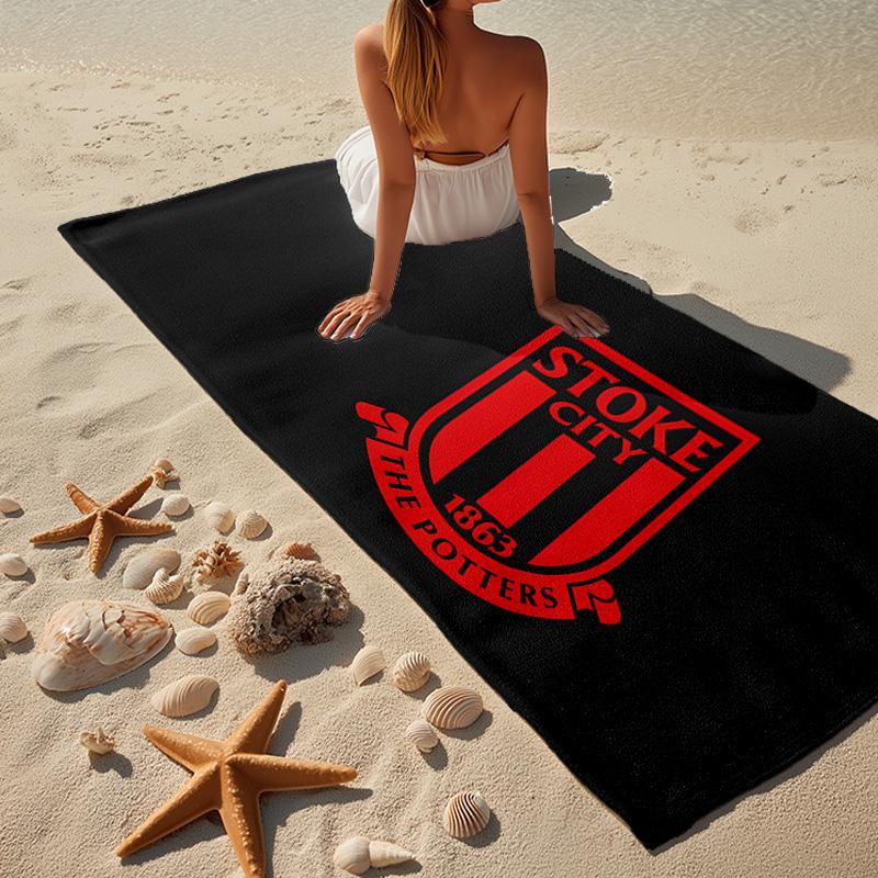 1PC Stoke City Football Club Beach Towel - Soft, Absorbent Microfiber, Lightweight, Ideal for The Beach, Parties, Travel, Camping Fan Gifts
