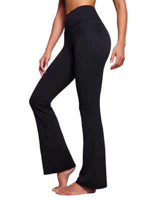 CRZ YOGA Flared Yoga High with Asian Size M Leggings, Waist, Stretch, Moisture-Wicking, Quick-Drying, Fitness, Pockets, 30-Inch Inseam, Butterluxe,