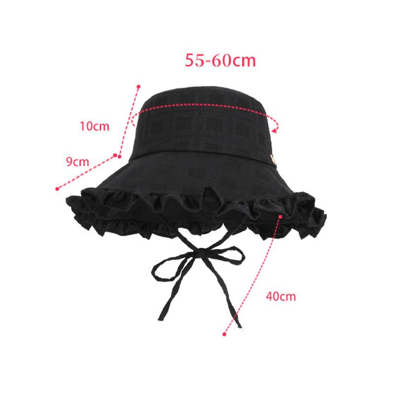 Spring Summer Outdoor Sun Hat Women's Lace Big Brim Fisherman Hat