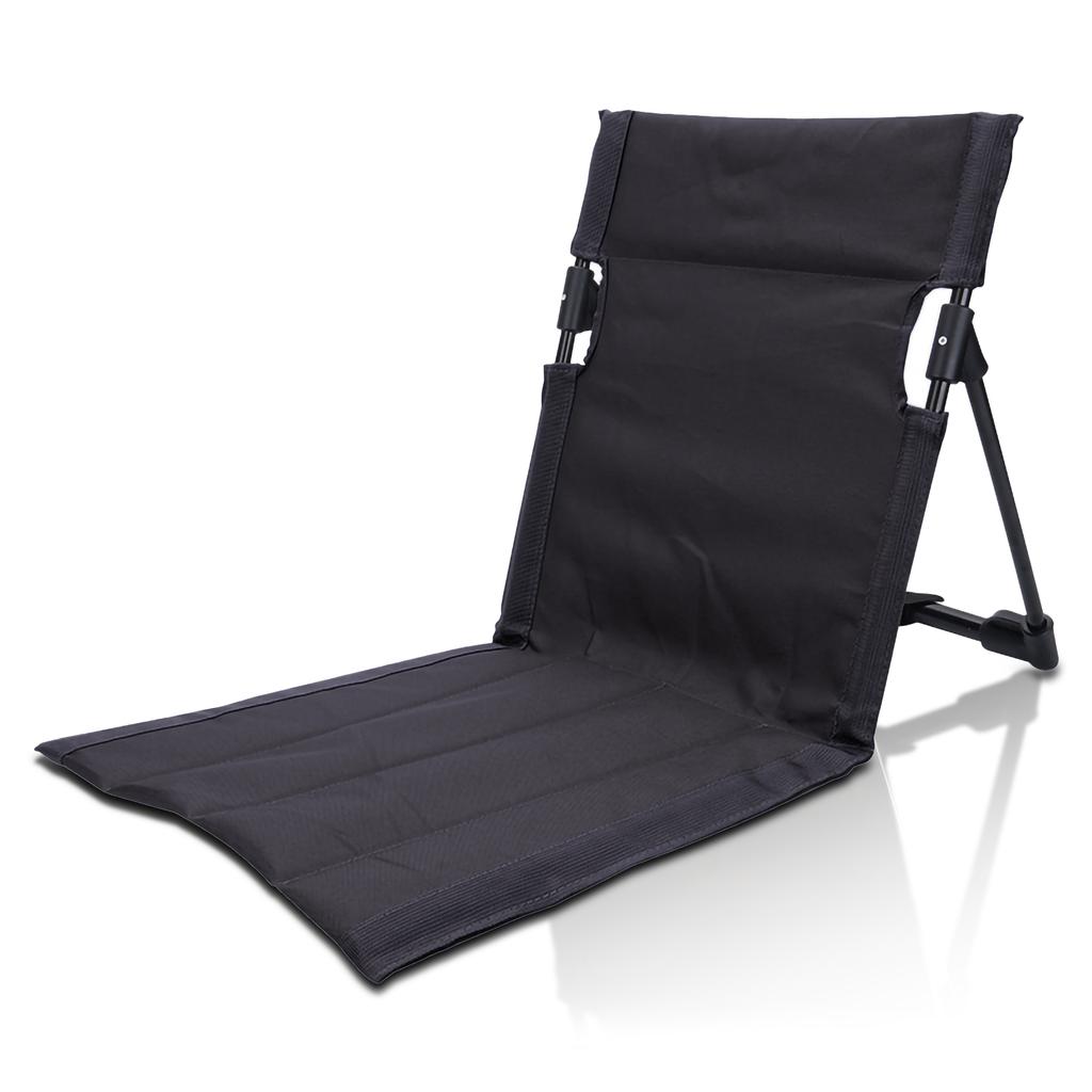 Składany fotel plażowy ogrodowy z funkcją rozkładania przenośny składany fotel mata podłogowa krzesło ogrodowe kemping aluminiowa rama fotel zewnętrzny poduszka na plecy
