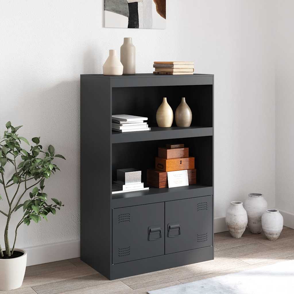 Sideboard Anthracite 67 X 39 X 107 Cm Steel