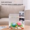 Yousheng Betta Fish Tank Aquarium Non-Slip Base 360 Degree Viewing Transparent High Light Transmittance Aquarium for Study Room Desktop Office Home