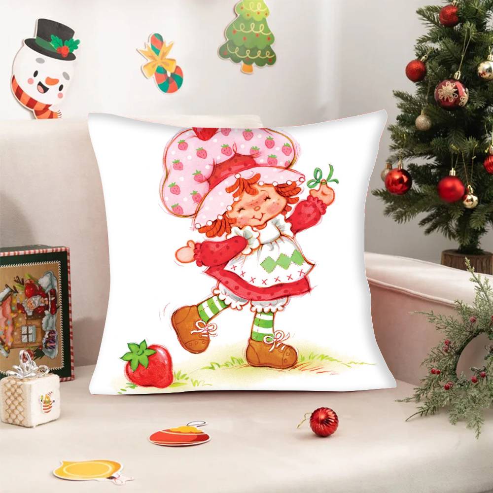 Cartoon S-Strawberry S-Shortcake  Pillowcases Cushion Covers Living Room Sofas Home Decor Gifts
