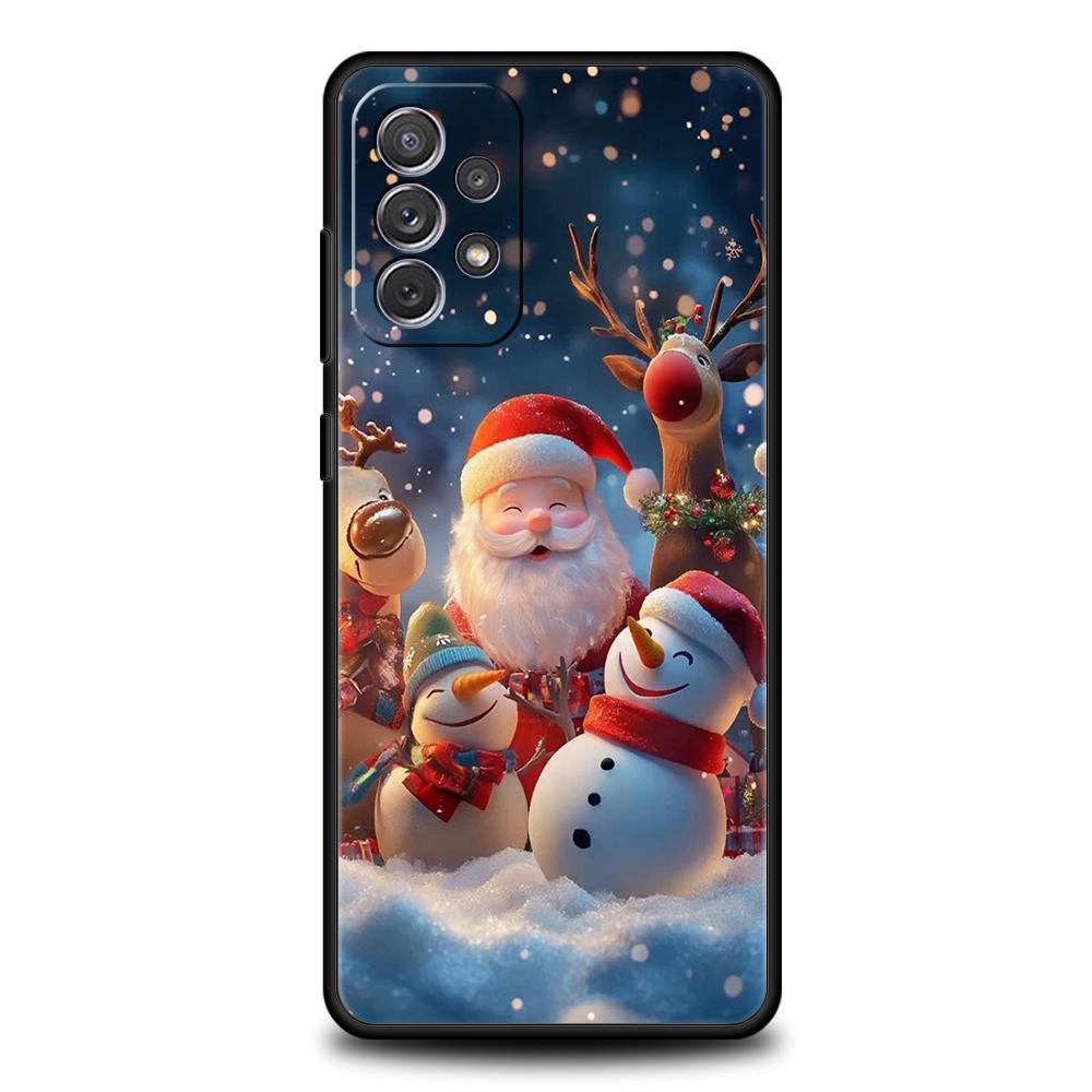 New Year Christmas Phone Case for Samsung Galaxy A13 A15 A22 A23 A25 A31 A32 A33 A35 A41 A51 A52 A53 A55 Soft TPU 5G Shell Capas