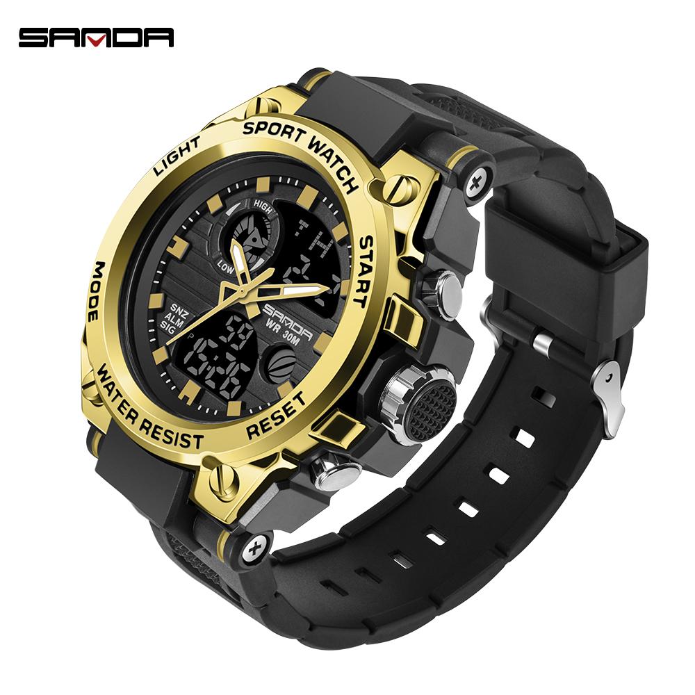 G Style Men Digital Watch Military Sports Watches Dual Display Waterproof Electronic Wristwatch Relogio Masculino 739