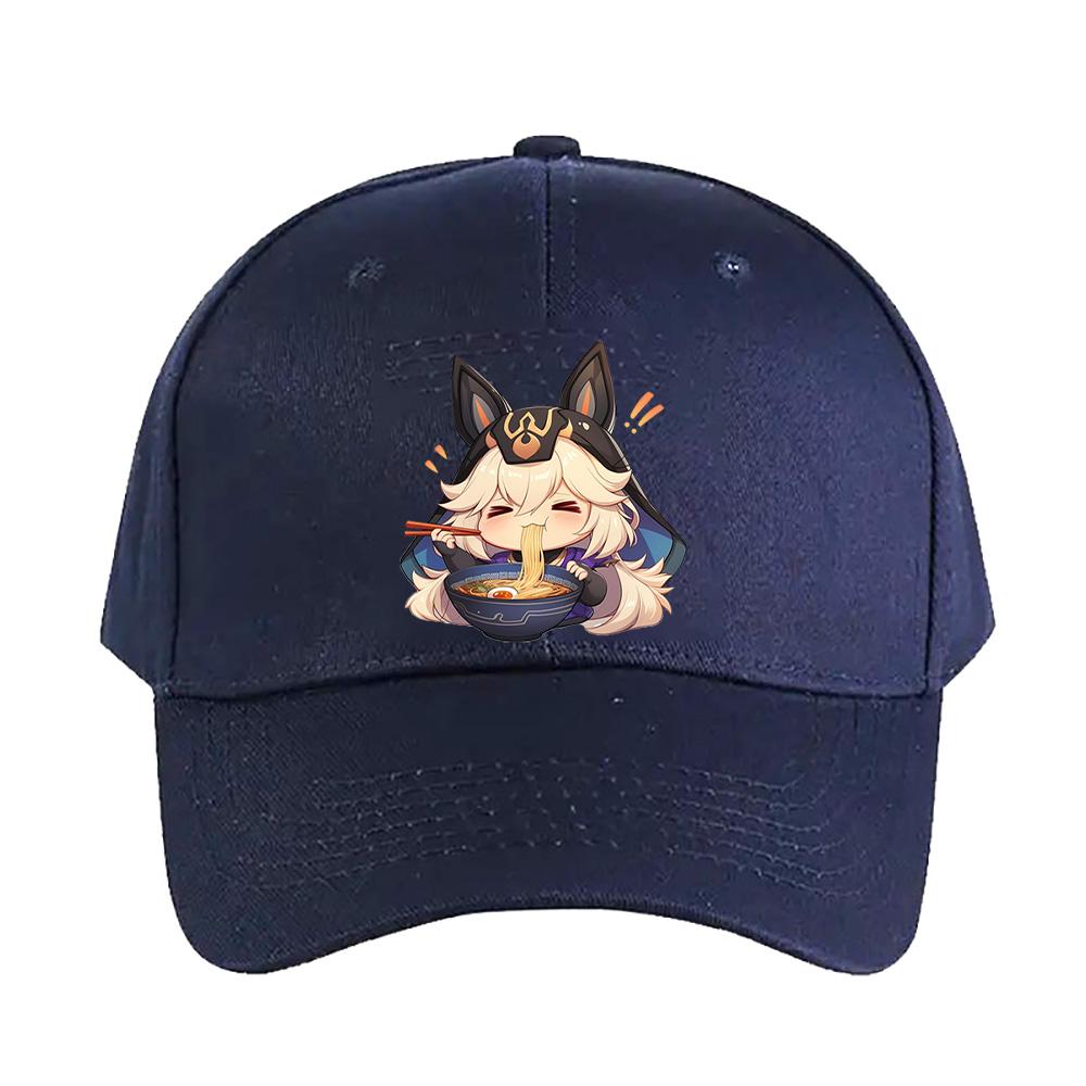 Cyno Genshin Impact Kawaii Ramen Chibi Anime Fun Moment Cap Summer Woman Man Adult Casual Fashion Casual Adjustable Sun Hat