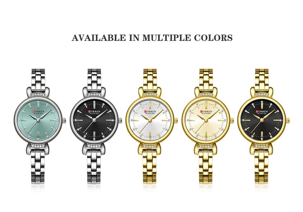 CURREN 9098 Women's Waterproof Quartz Casual Steel Band Wristwatch