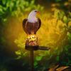 Estatua de Resina de Moda Luces Solares para Estaca de Jardín Escultura de Águila Calva Decoración