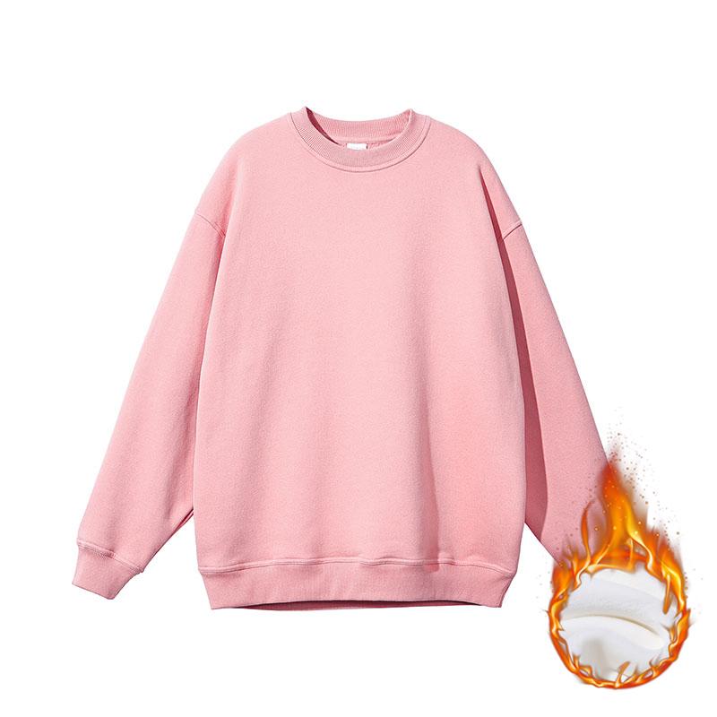autumn winter cotton fleece warm Sweatshirt harajuku solid hoodies women men clothes thicken Long Sleeve UNISEX oversized hoodie