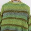 Autumn 2025 Women's Gradient Color Loose Round Neck Long Sleeve Sweater Set - European & American Style Fashion.