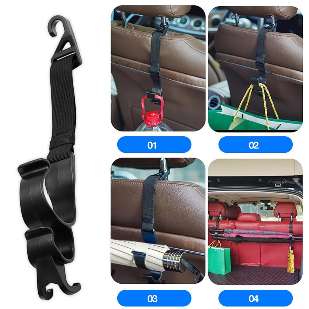 Car Seat Hook Hair Seat Back Hook - 2 Pcs Rear Umbrella Storage Hooks