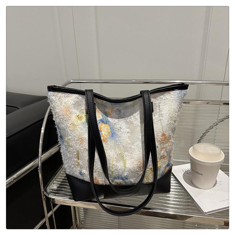 2025 Fashion Casual Shoulder & Hand-Carried Bucket Bag - Large Capacity, Fresh & Simple Design