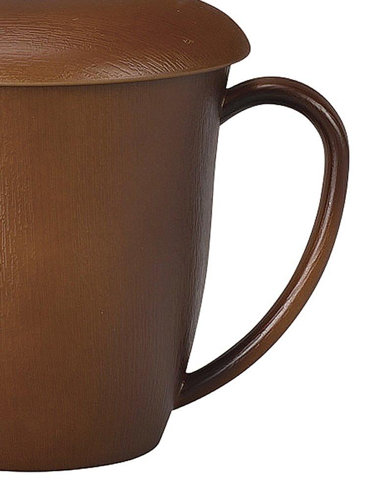 Miyamoto Sangyo Woody Lidded Mug, Light Brown, 4512951118803