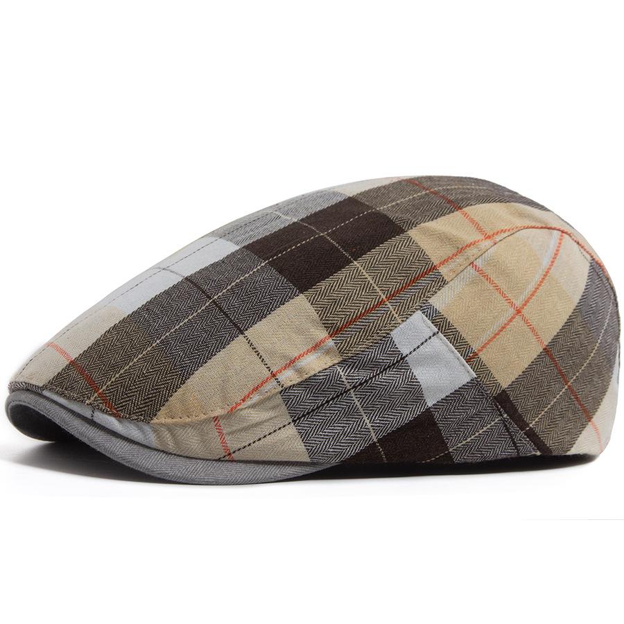 Spring/Summer Plaid Retro Beret Hat - Unisex Casual British Style Flat Cap