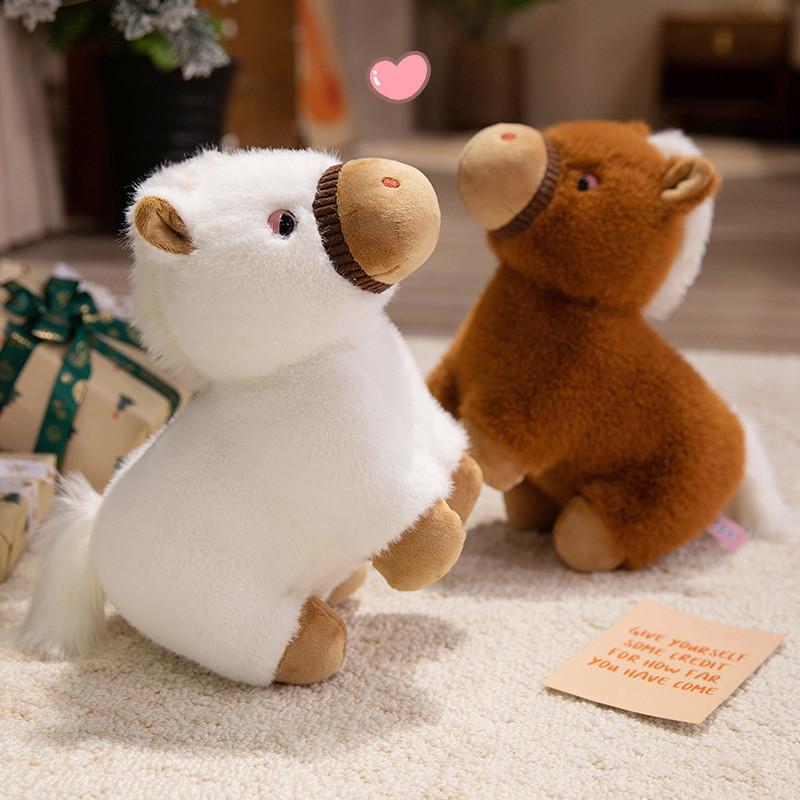 Dwarf Plush Horse Toy Cute Animal Cartoon Doll Kids Birthday Decoration Gift