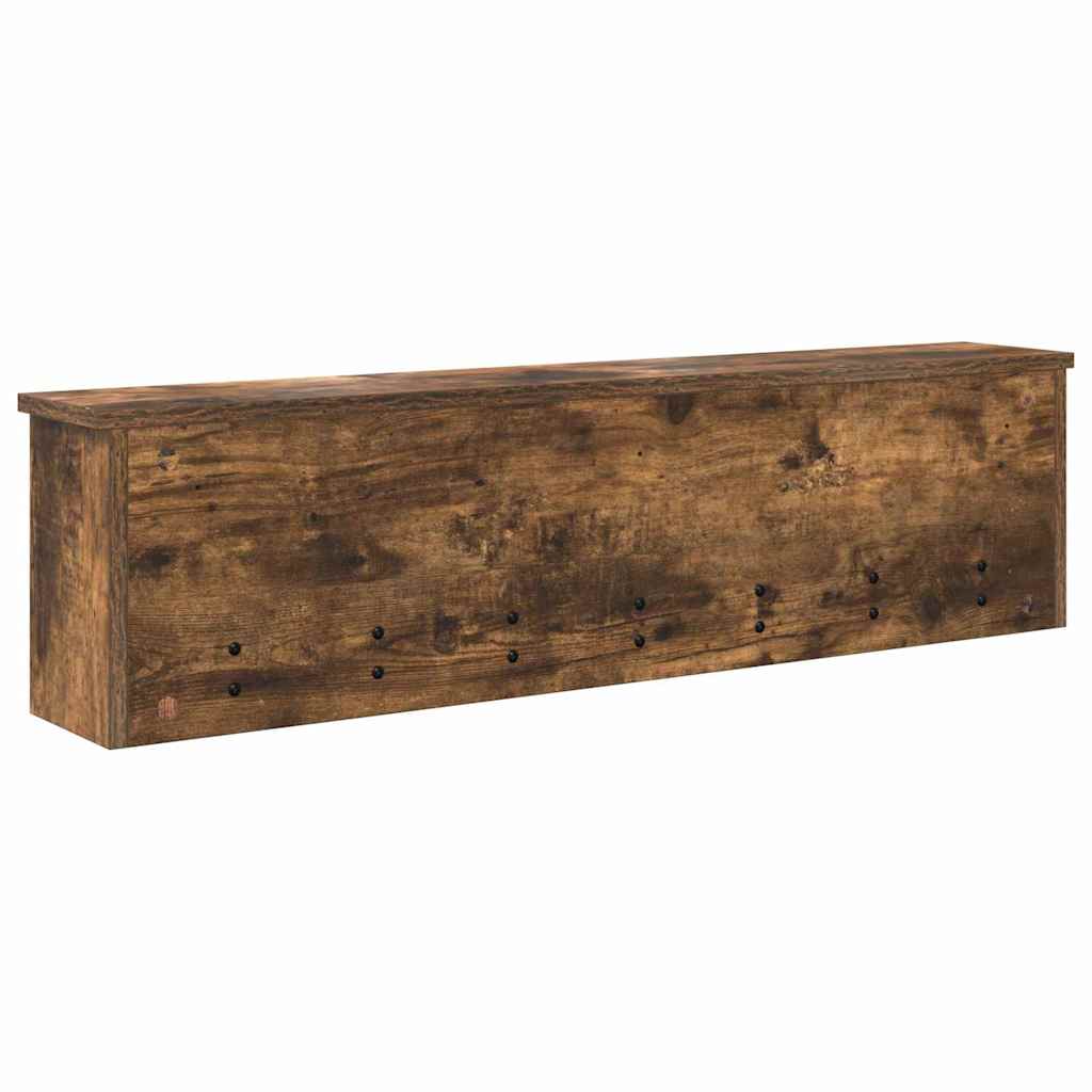 Wall Mounted Nightstand Smoked Oak 100 x 16 x 26 cm