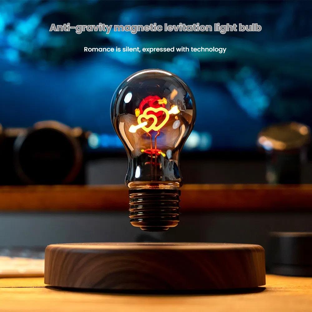 Dropshipping Creative Atmosphere Magnetic Levitation Light Bulb Small Night Light Desktop Technology Decoration Novelty Gift CJH