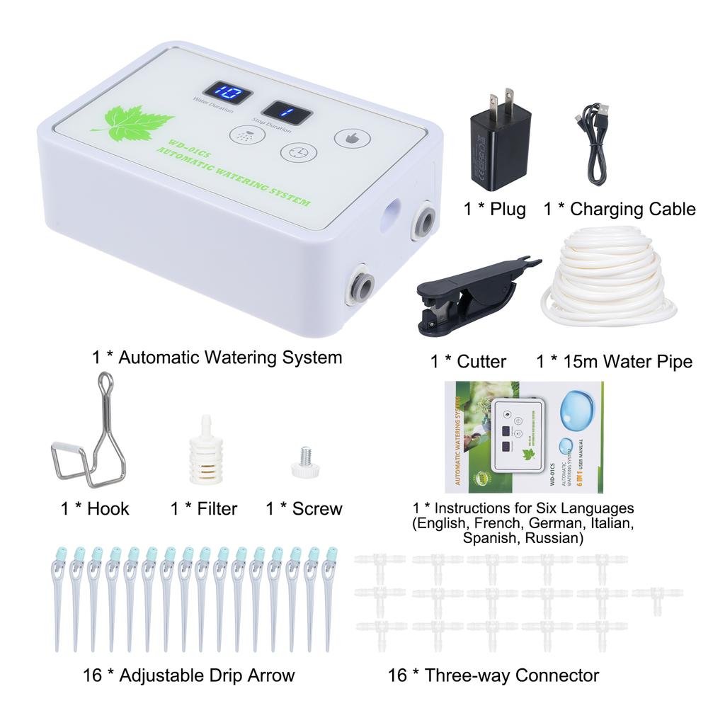 Automatic Watering System Timeable Plant Waterer Self Locking Interface Built In Self Priming Pump Intelligent Timed