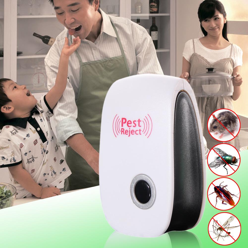2Pcs Pest Reject Ultrasound Mouse Cockroach Repeller Device Insect Rats Spiders Mosquito Killer Pest Control Household Pest