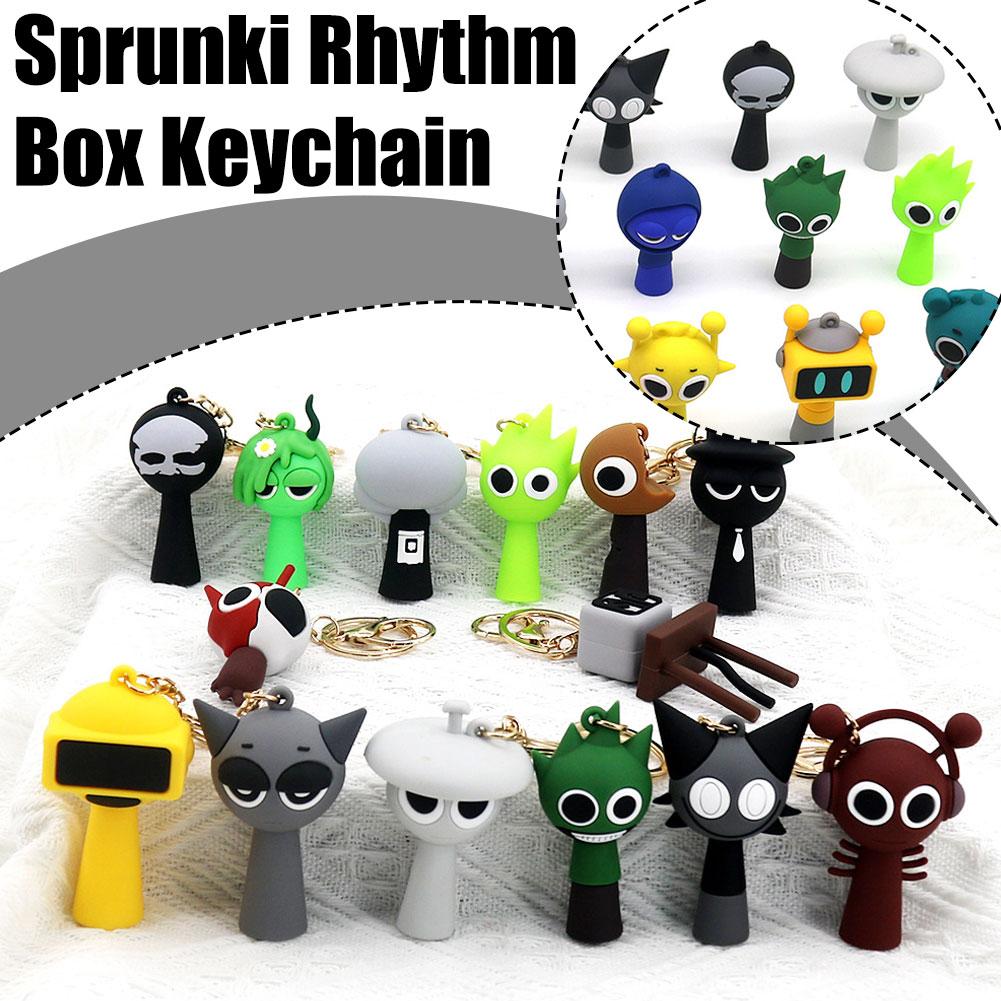 Cartoon Sprunki Keychain Cute Sprunki Oren Raddy Gray Brud Vineria For Girl Boy Bag Pendant Keyring Jewelry Fans Gifts Decor