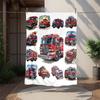 Fire Truck Flannel Blanket Soft Warm All-Season Throw, Design for Camping, Car Travel, Hiking Sofa, Bed, Office Perfect Gift for Parties