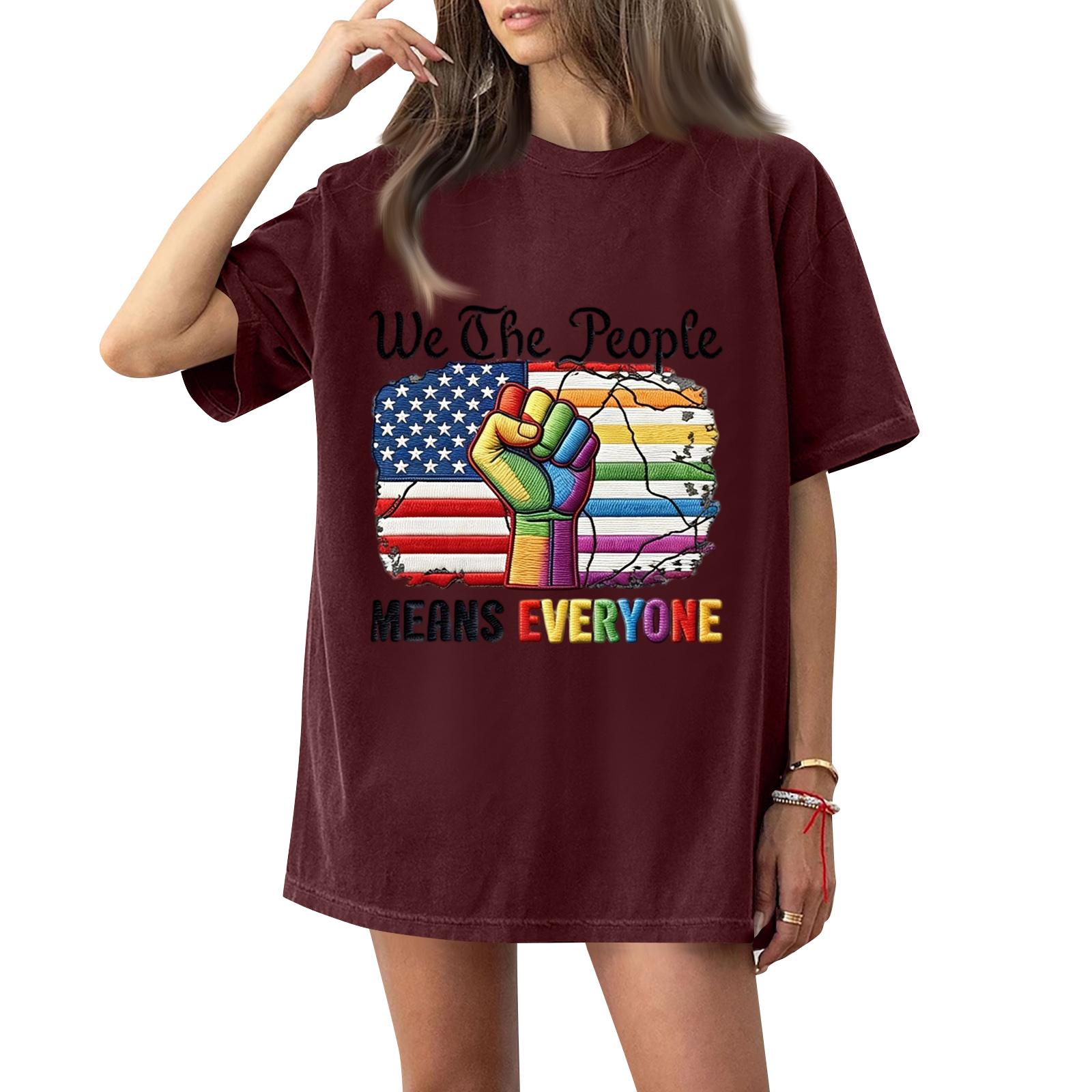 

Womens Spring Tops Summer Shirts for Women Casual Loose Fit Graphic Tee Womens Summer T Shirts Dressy Tops for Women XL