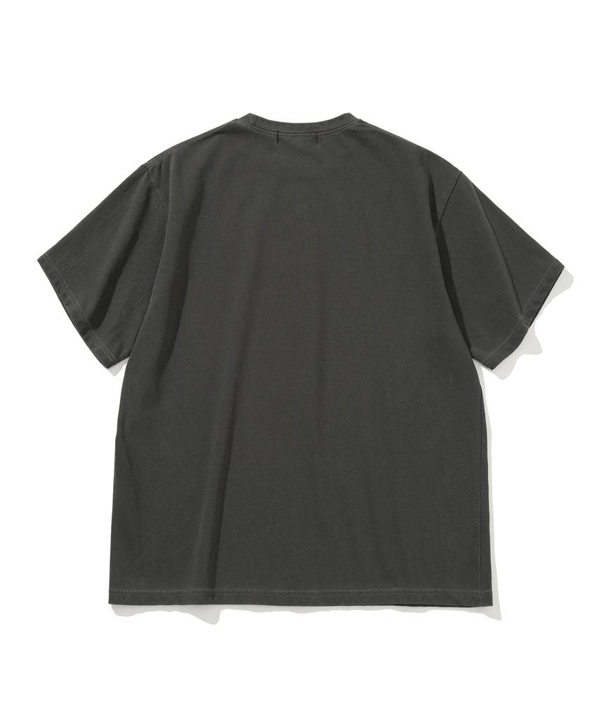 KNITTED (Unisex) Pigment Palm Tree Graphic T-Shirt Charcoal